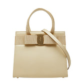 サルヴァトーレフェラガモ ヴァラ ハンドバッグ ショルダーバッグ 2WAY BA214178 アイボリー系 レザー レディース Salvatore Ferragamo 【中古】