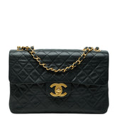 シャネル ココマーク マトラッセ チェーン ショルダーバッグ ブラック レザー レディース CHANEL 【中古】