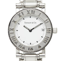 ティファニー アトラス 腕時計 クオーツ ホワイト文字盤 ステンレススチール レディース TIFFANY&Co. 【中古】