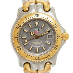 タグホイヤー プロフェッショナル セル 腕時計 WG1320-0 クオーツ グレー文字盤 ステンレススチール レディース TAG HEUER 【中古】