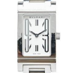 ブルガリ レッタンゴロ 腕時計 RT39S クオーツ ホワイト文字盤 ステンレススチール レディース BVLGARI 【中古】