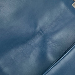 シャネル マトラッセ25 ボーイシャネル チェーン ショルダーバッグ ブルー レザー レディース CHANEL 【中古】