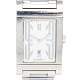 ブルガリ レッタンゴロ 腕時計 RT45S 自動巻き ホワイト文字盤 ステンレススチール メンズ BVLGARI 中古