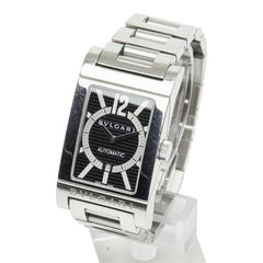 ブルガリ レッタンゴロ 腕時計 RT45S 自動巻き ブラック文字盤 ステンレススチール メンズ BVLGARI 中古