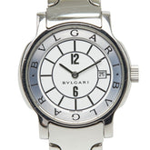 ブルガリ ソロテンポ 腕時計 ST29S クオーツ ホワイト文字盤 ステンレススチール レディース BVLGARI 中古
