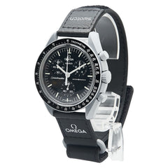 オメガ × Swatch スウォッチ スピードマスター ミッション トゥ ムーン 腕時計 SO33A100 クオーツ ブラック文字盤 ナイロン バイオセラミック メンズ OMEGA 【中古】