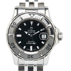 チュードル ハイドロノート 腕時計 99090 自動巻き ブラック文字盤 ステンレススチール レディース TUDOR 【中古】