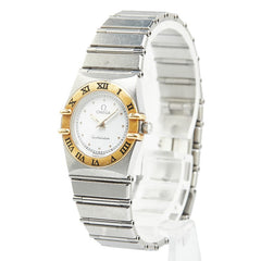 オメガ コンステレーション 腕時計 クオーツ ホワイト文字盤 ステンレススチール メッキ レディース OMEGA 【中古】