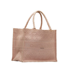 ディオール カナージュ ブックトート トートバッグ ハンドバッグ ピンク キャンバス レディース Dior 【中古】