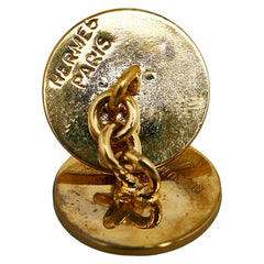 エルメス セリエ カフス カフリンクス カフス ゴールド メッキ メンズ HERMES 【中古】