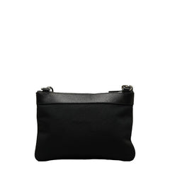 ジミーチュウ スタッズ 斜め掛け ショルダーバッグ ブラック ナイロン レザー レディース JIMMY CHOO 【中古】
