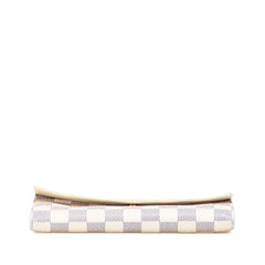 ルイ ヴィトン ダミエ アズール ポルトフォイユ サラ 長財布 N61735 ホワイト PVC レザー レディース LOUIS VUITTON 【中古】