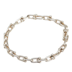 ティファニー ハードウェア スモールリンク スモールサイズ ブレスレット SV925 シルバー レディース TIFFANY&Co. 【中古】