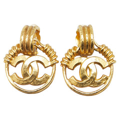 シャネル ヴィンテージ ココマーク スウィング イヤリング ゴールド メッキ レディース CHANEL 【中古】