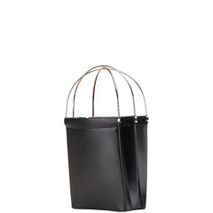 カルティエ トリニティ トートバッグ ハンドバッグ ブラック ゴールド レザー レディース CARTIER 【中古】