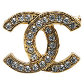 シャネル ココマーク ラインストーン ブローチ ゴールド メッキ レディース CHANEL 【中古】