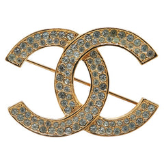 シャネル ココマーク ラインストーン ブローチ ゴールド メッキ レディース CHANEL 【中古】
