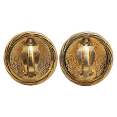 シャネル ヴィンテージ ココマーク ラウンド イヤリング ゴールド メッキ レディース CHANEL 【中古】