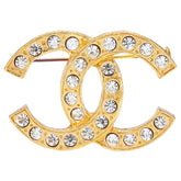 シャネル ココマーク ラインストーン ブローチ ゴールド メッキ レディース CHANEL 【中古】