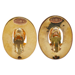 シャネル ヴィンテージ オーバル ココマーク イヤリング ゴールド メッキ レディース CHANEL 【中古】