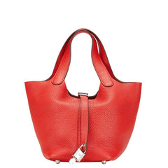 エルメス ピコタンロックPM ハンドバッグ ルージュカザック レッド トリヨンクレマンス レディース HERMES 【中古】
