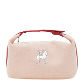 エルメス ブリッドアブラックGM ガブリオル ハンドバッグ テラコッタ オレンジ ホワイト レッド トワルアッシュ レディース HERMES 【中古】