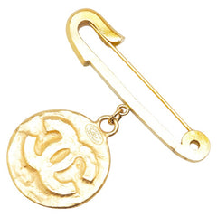 シャネル ヴィンテージ ココマーク ブローチ ゴールド メッキ レディース CHANEL 【中古】