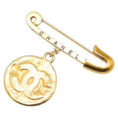 シャネル ヴィンテージ ココマーク ブローチ ゴールド メッキ レディース CHANEL 【中古】