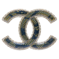 シャネル ココマーク パイソン ブローチ ゴールド ブラック メッキ レジン レディース CHANEL 【中古】