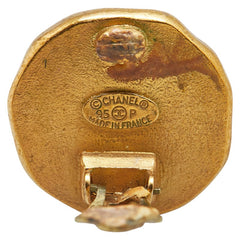 シャネル ヴィンテージ ココマーク イヤリング ゴールド ブラック メッキ プラスチック レディース CHANEL 【中古】