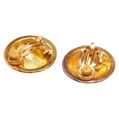 シャネル ヴィンテージ ココマーク ラウンド イヤリング ゴールド メッキ レディース CHANEL 【中古】