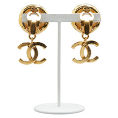シャネル ヴィンテージ ココマーク イヤリング スイング ゴールド メッキ フェイクパール レディース CHANEL 【中古】