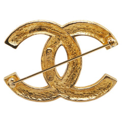シャネル ココマーク ラインストーン ブローチ ゴールド メッキ レディース CHANEL 【中古】