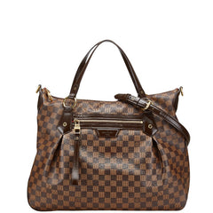 ルイ ヴィトン ダミエ イーヴォラGM ハンドバッグ ショルダーバッグ 2WAY N41132 ブラウン PVC レザー レディース LOUIS VUITTON 【中古】