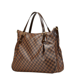 ルイ ヴィトン ダミエ イーヴォラGM ハンドバッグ ショルダーバッグ 2WAY N41132 ブラウン PVC レザー レディース LOUIS VUITTON 【中古】