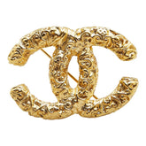 シャネル ヴィンテージ ココマーク ヨウガン 溶岩 ブローチ ゴールド メッキ レディース CHANEL 【中古】