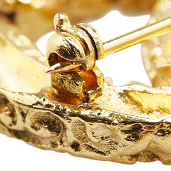 シャネル ヴィンテージ ココマーク ヨウガン 溶岩 ブローチ ゴールド メッキ レディース CHANEL 【中古】