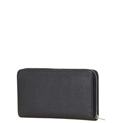 セリーヌ 長財布 ラウンドファスナー ブラック レザー レディース CELINE 【中古】