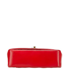 シャネル ダイアナ23 マトラッセ ココマーク ショルダーバッグ レッド ラムスキン レディース CHANEL 【中古】