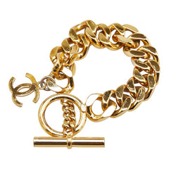 シャネル ココマーク ブレスレット 喜平 ゴールド メッキ レディース CHANEL 【中古】