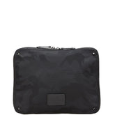 ヴァレンティノ ロックスタッズ カモ柄 クラッチバッグ セカンドバッグ ブラック ナイロン メンズ VALENTINO 【中古】