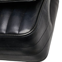 サンローラン ヴィッキー YSLロゴ 斜め掛け チェーン ショルダーバッグ ブラック レザー レディース SAINT LAURENT 【中古】