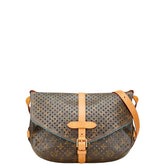 ルイ ヴィトン モノグラム ペルフォレ フローレ ソミュール30 斜め掛け ショルダーバッグ M93998 ブラウン テュルコワーズ ターコイズ PVC レザー レディース LOUIS VUITTON 【中古】