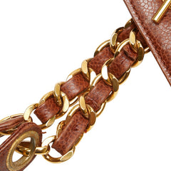シャネル ココマーク チェーン トートバッグ ショルダーバッグ ブラウン キャビアスキン レディース CHANEL 【中古】