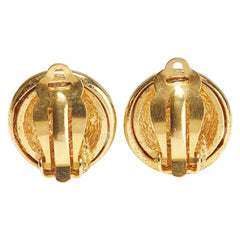 シャネル ヴィンテージ ココマーク ラウンド イヤリング ゴールド メッキ レディース CHANEL 【中古】