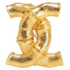 シャネル ココマーク バンブー モチーフ ブローチ ゴールド メッキ レディース CHANEL 【中古】