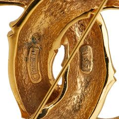 シャネル ココマーク バンブー モチーフ ブローチ ゴールド メッキ レディース CHANEL 【中古】