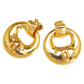 シャネル ヴィンテージ ココマーク ラウンド スイング イヤリング ゴールド メッキ レディース CHANEL 【中古】