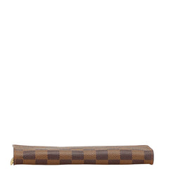 ルイ ヴィトン ダミエ ポルト モネ ジップ 長財布 ラウンドファスナー N61728 ブラウン PVC レディース LOUIS VUITTON 【中古】