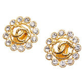 シャネル ヴィンテージ ココマーク イヤリング ゴールド メッキ ビジュー レディース CHANEL 【中古】